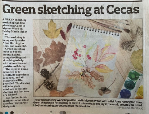 Green Sketching in the Southern Star newspaper