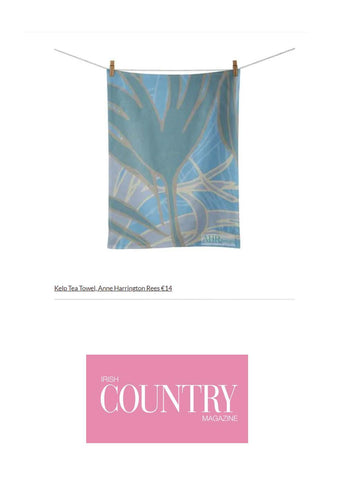 Anne Harrington Rees Designs Kelp Tea Towel in the Irish Country Magazine
