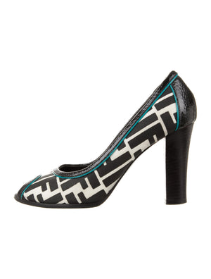 fendi peep toe pumps