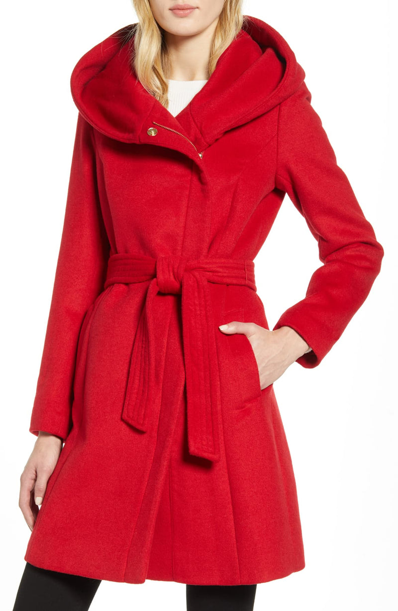 Cole Haan Signature Hooded Red Coat 