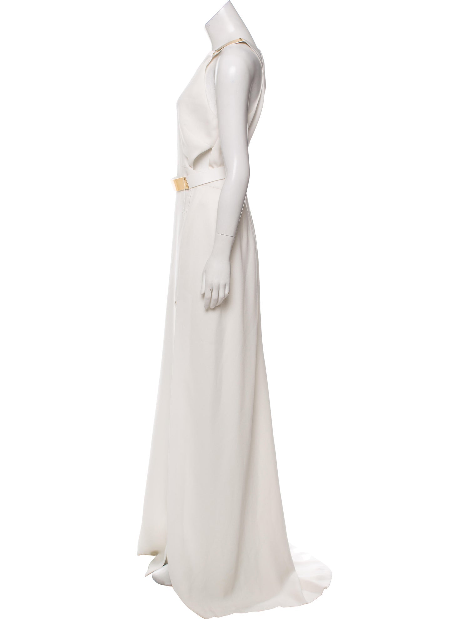 halston heritage black and white gown