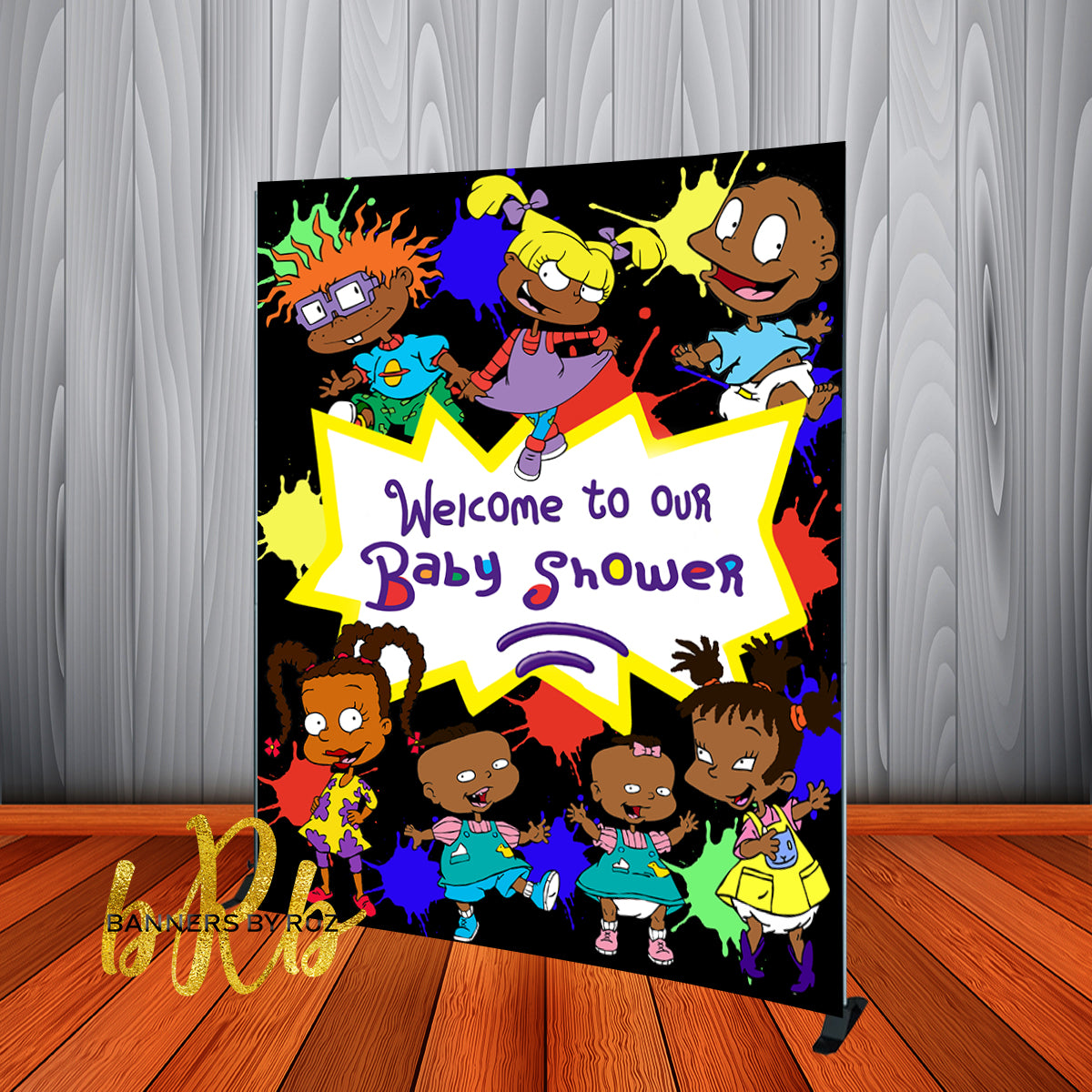 Rugrats African American Birthday Party Backdrop Personalized Step & R ...