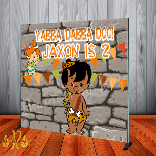 African American Bamm Bamm Flintstones Party Backdrop Personalized D Banners By Roz 6180