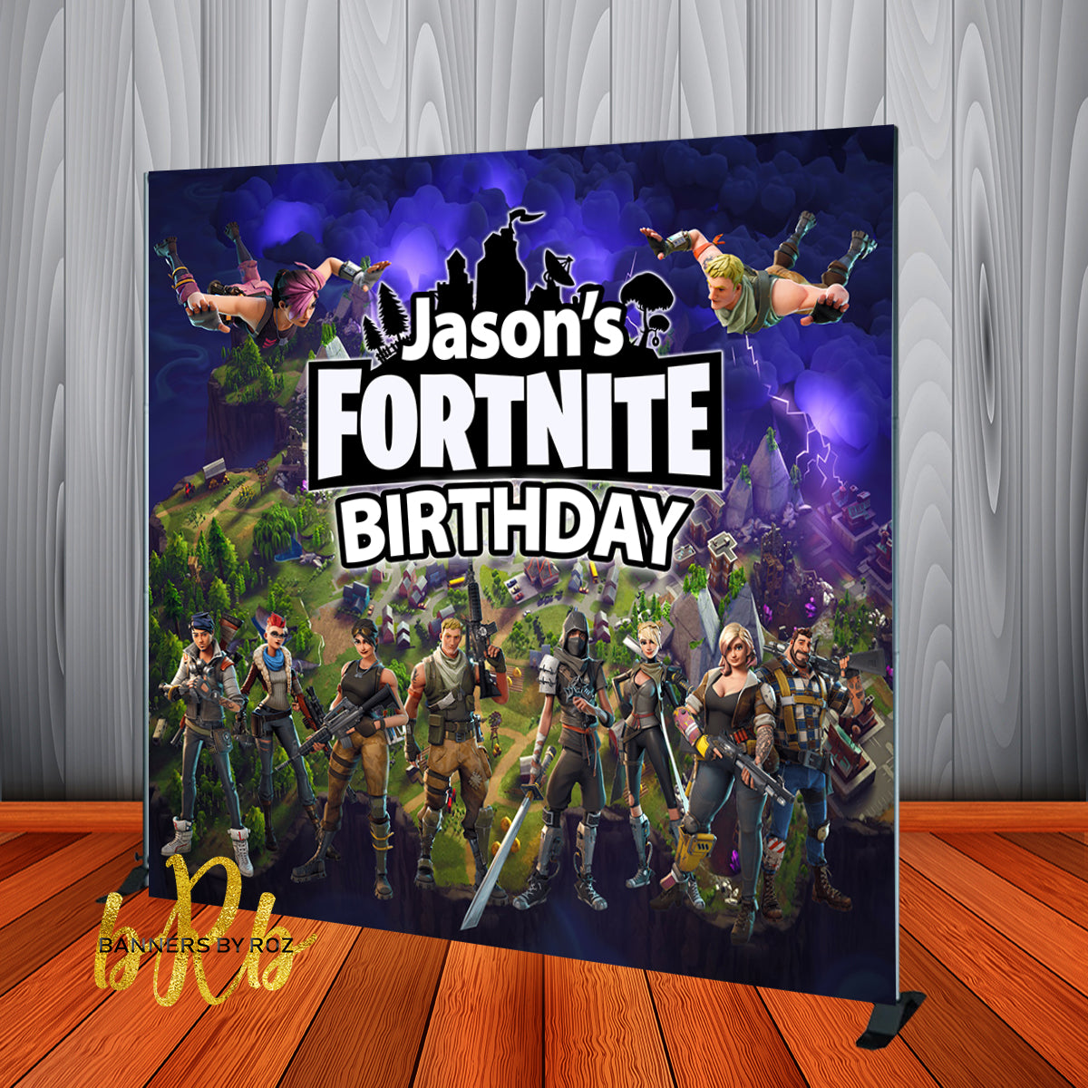 Fortnite Birthday Party Birthday Backdrop Personalized Printed & Shipp – Banners by Roz