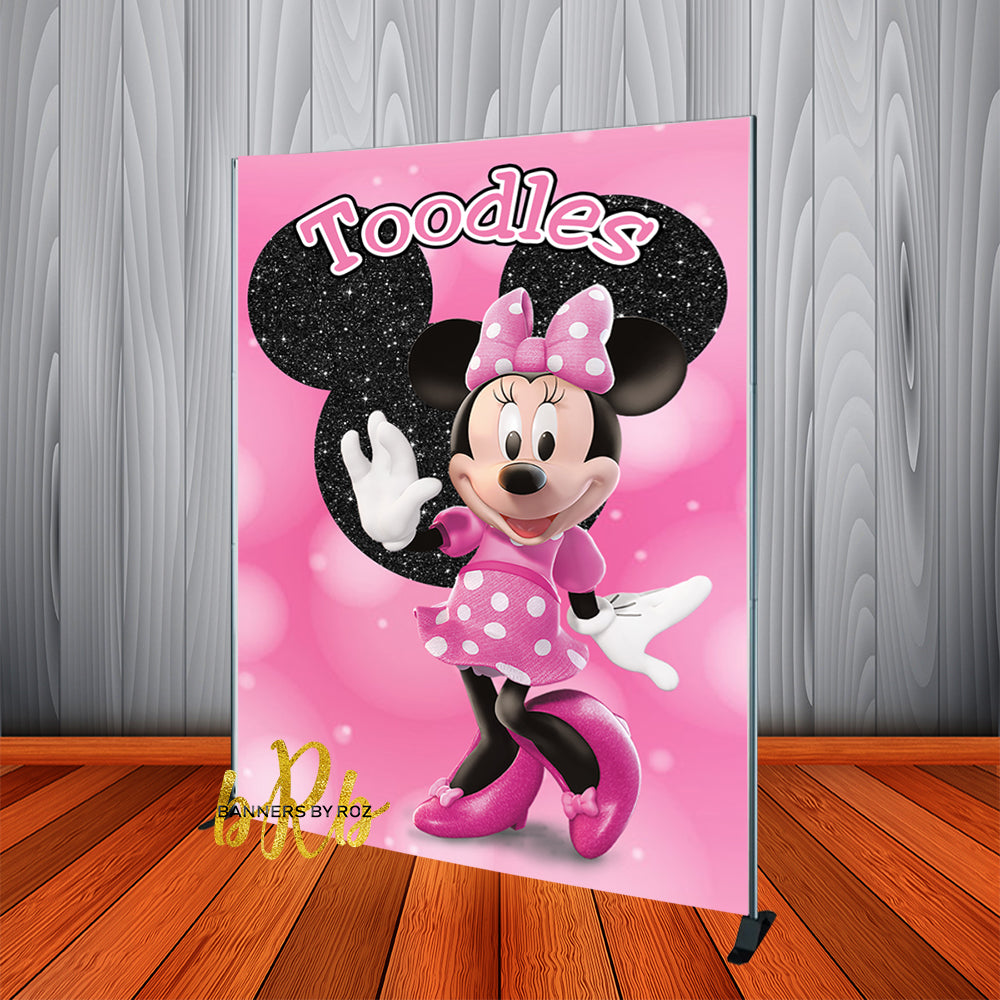 Minnie Mouse Toodles Birthday Backdrop Personalized - Designed, Printe ...