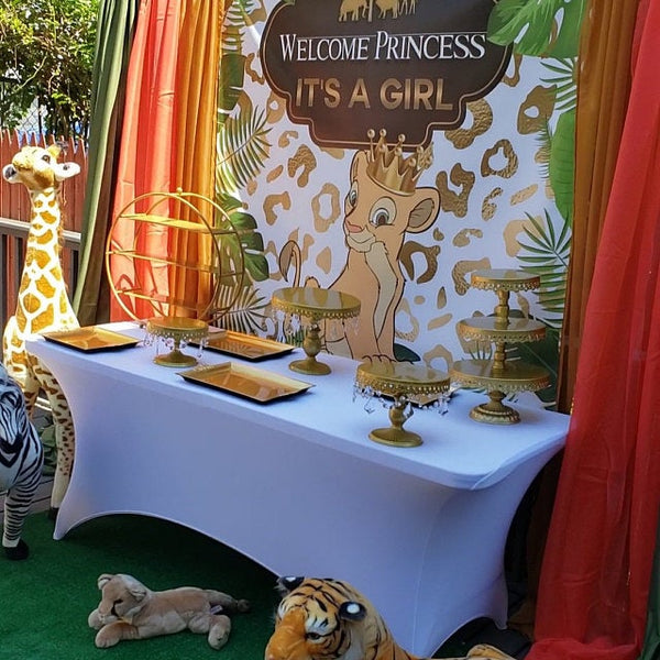 Lion King Nala - Safari Backdrop for 1st Birthday or Baby Shower Perso