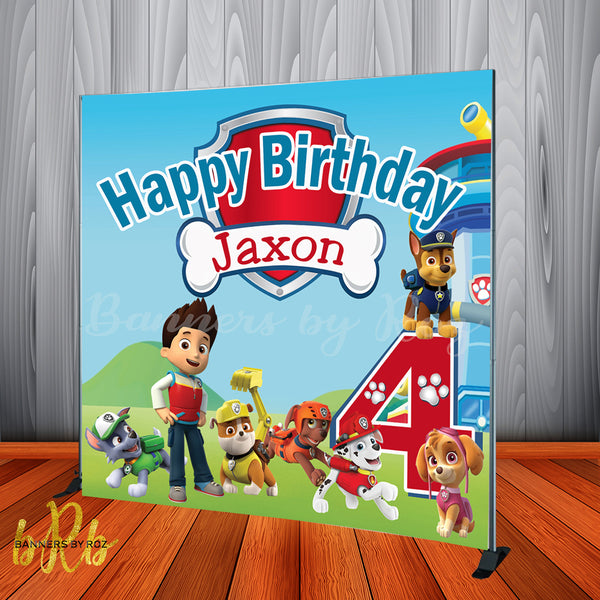 Paw Patrol Birthday Backdrop Personalized Step Repeat Designed Pr Banners By Roz