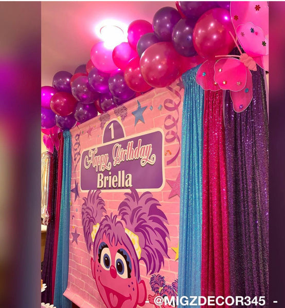 Abby Cadabby Birthday Party Backdrop Personalized Step & Repeat - Desi ...