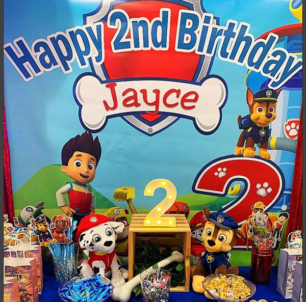 Paw Patrol Birthday Backdrop Personalized Step & Repeat - Designed, Pr ...