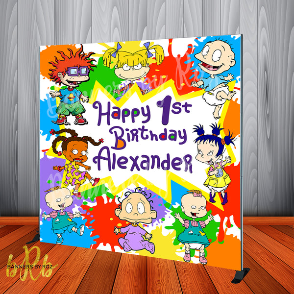 Rugrats Paint Splash Birthday Backdrop Personalized - Designed, Printe ...