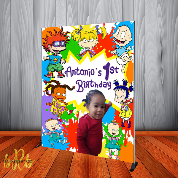 Rugrats Paint Splash Photo Birthday Party Backdrop Personalized - Desi ...