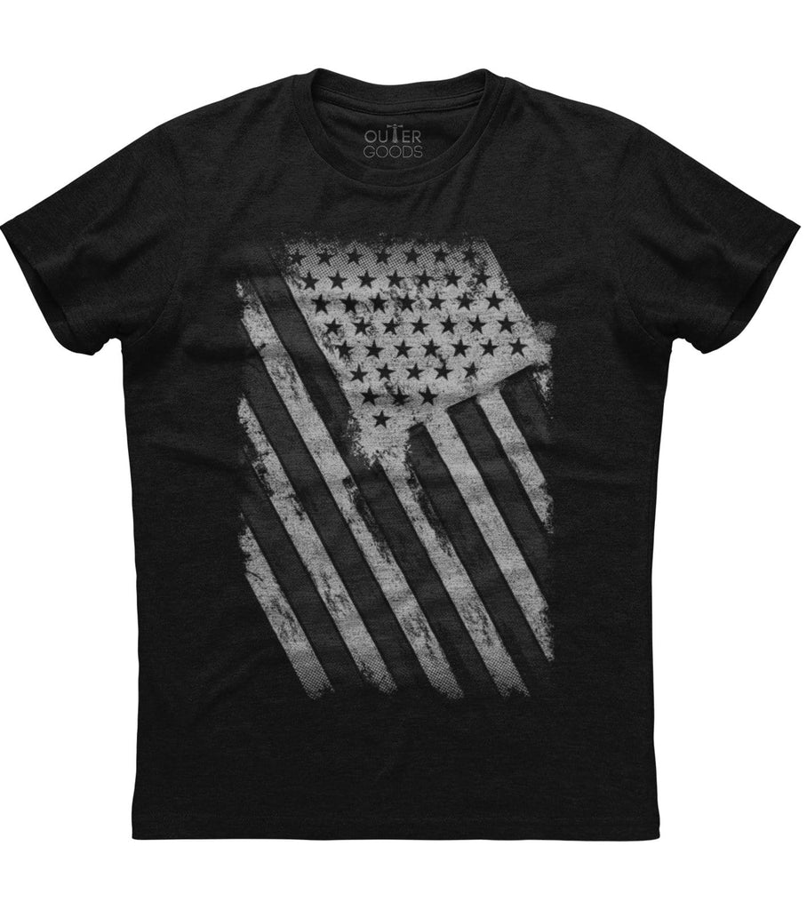 American Flag BW T-shirt (O) | Outergoods