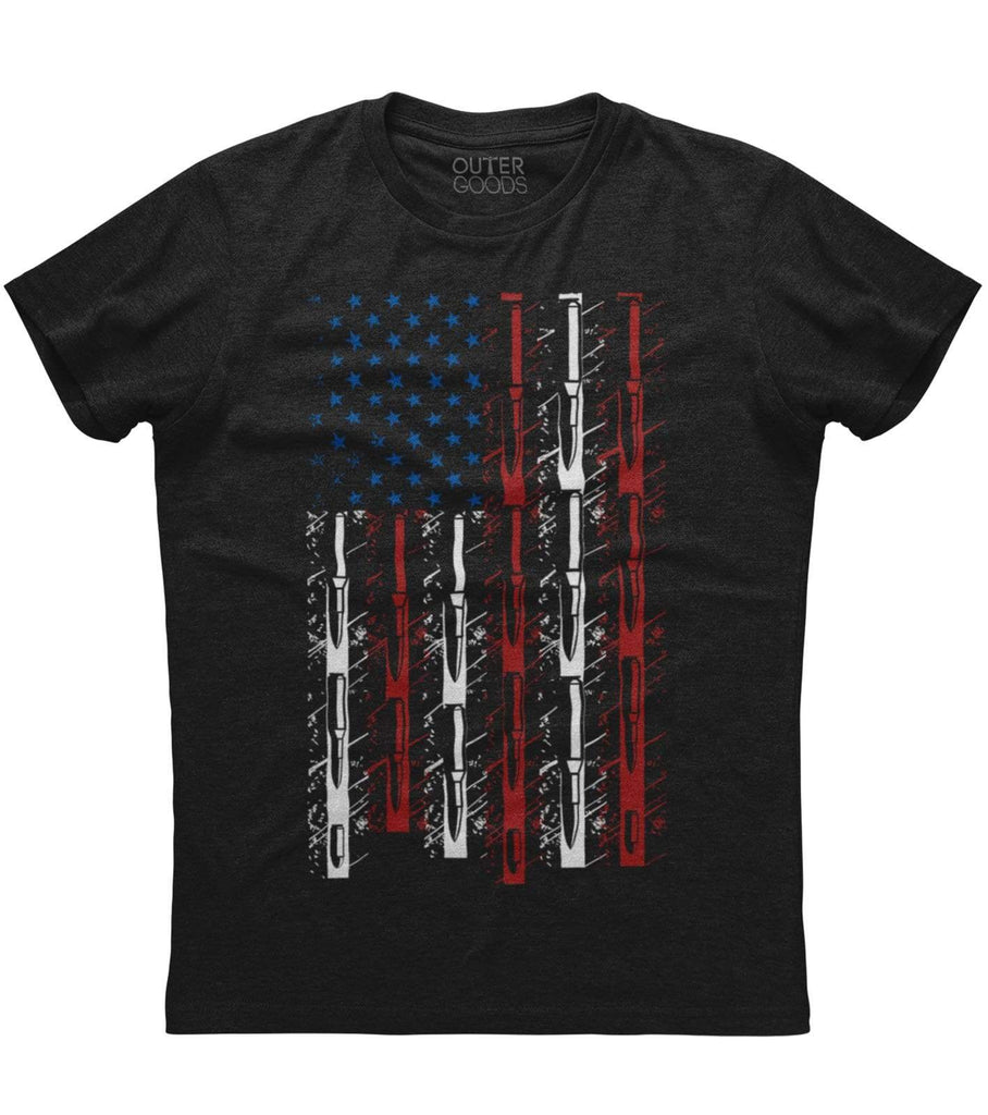 Bullet American Flag T-Shirt (O) | Outergoods