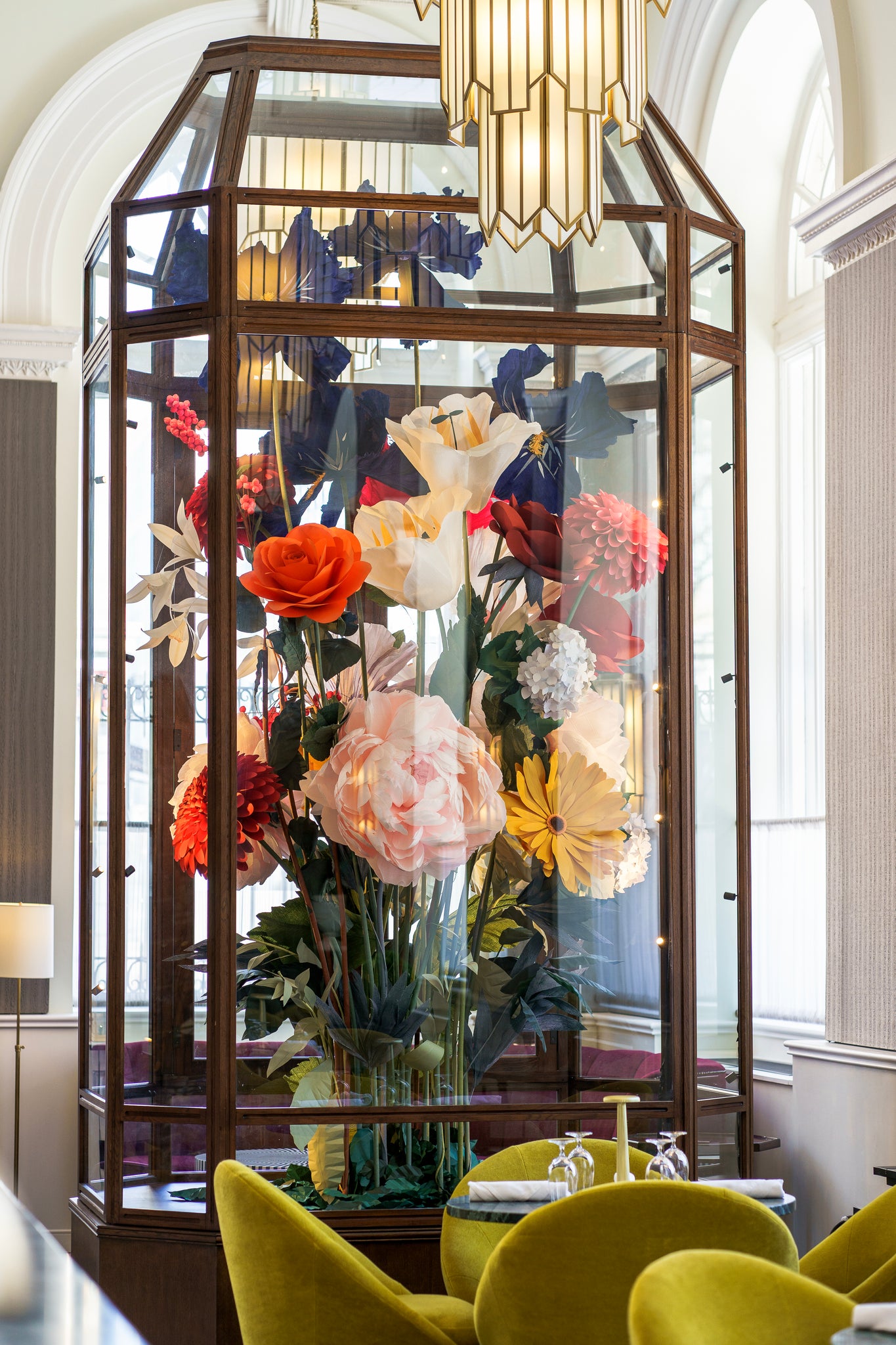 Paper Flowers Display for Riggs Hotel by Mio Gallery
