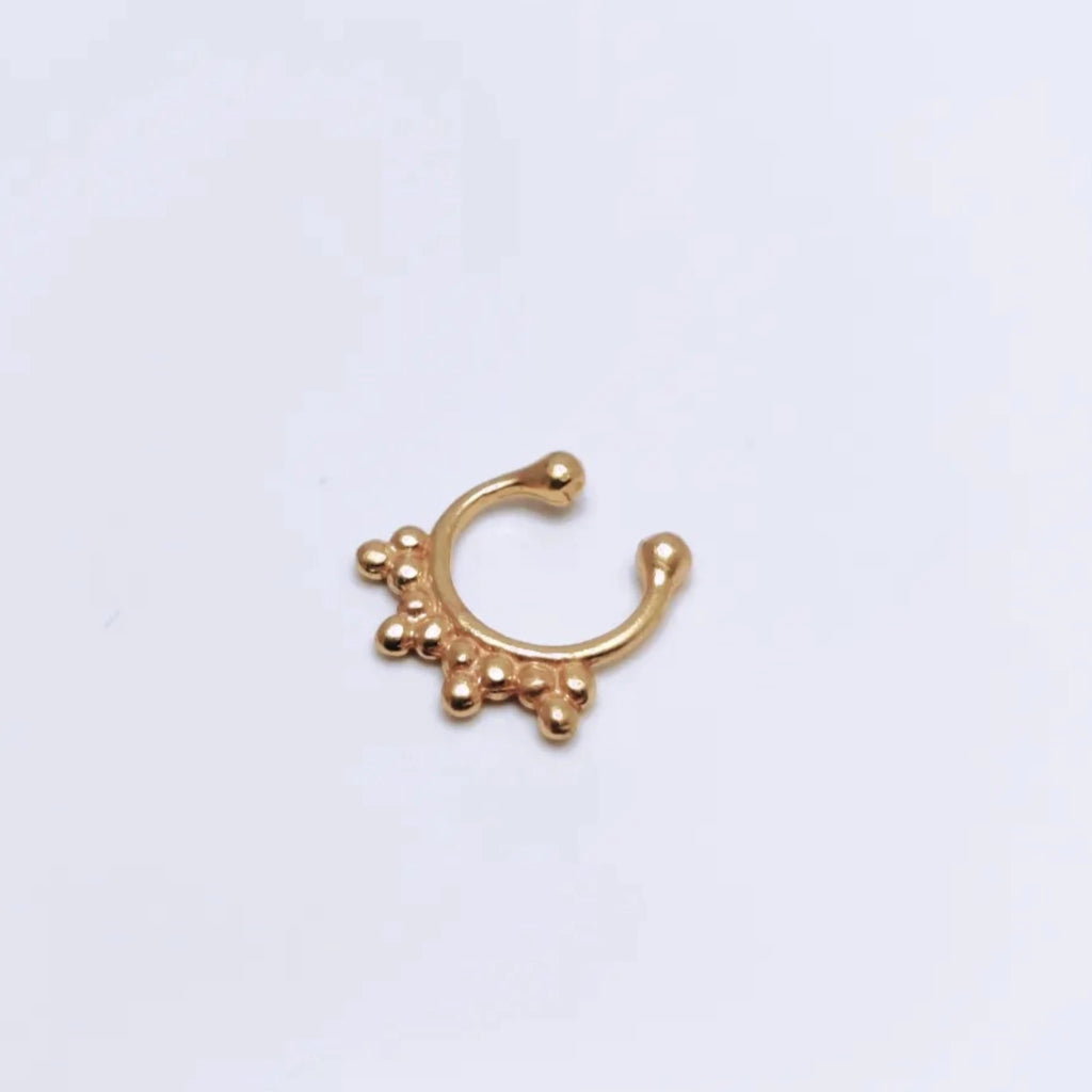 Buy Set of 3 Gold Plated Padmavati Septum Ring for Women Online at  Silvermerc | SBNP29N_56 – Silvermerc Designs