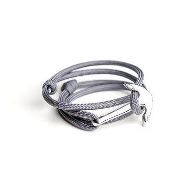 Necklush Paracord Bracelet / Grey / Brass Hook / Unisex Men's Women's