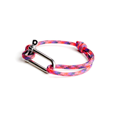 Necklush Paracord Bracelet / Pink / unisex Men's Women's Personalized