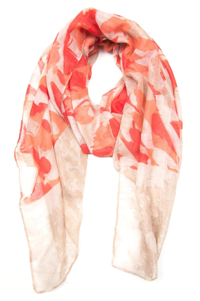 red and cream scarf