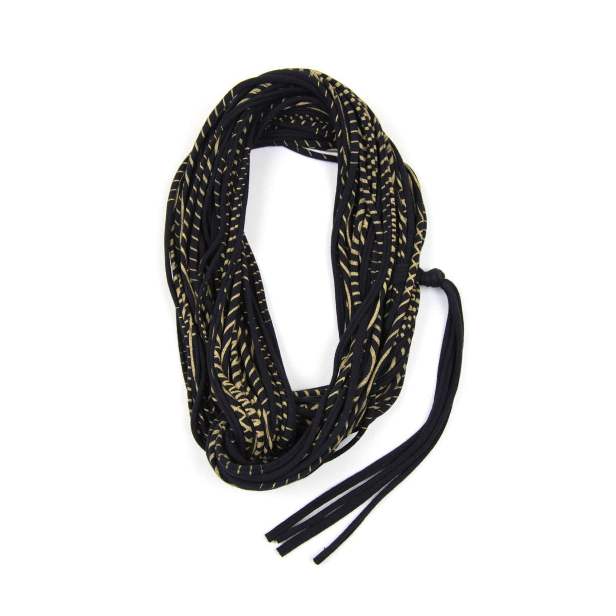 black cotton infinity scarf