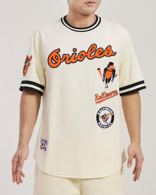Baltimore Orioles Stitches Button-Down Raglan Replica Jersey - Black