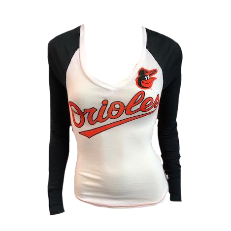 Baltimore Orioles Women's Flint Black Premier Celeste Long Sleeve T-Shirt