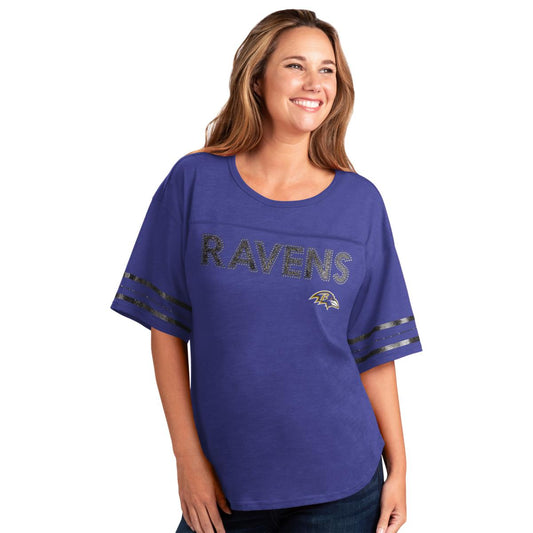 NWT Baltimore Ravens Women's V Neck Short Sleeve TShirt