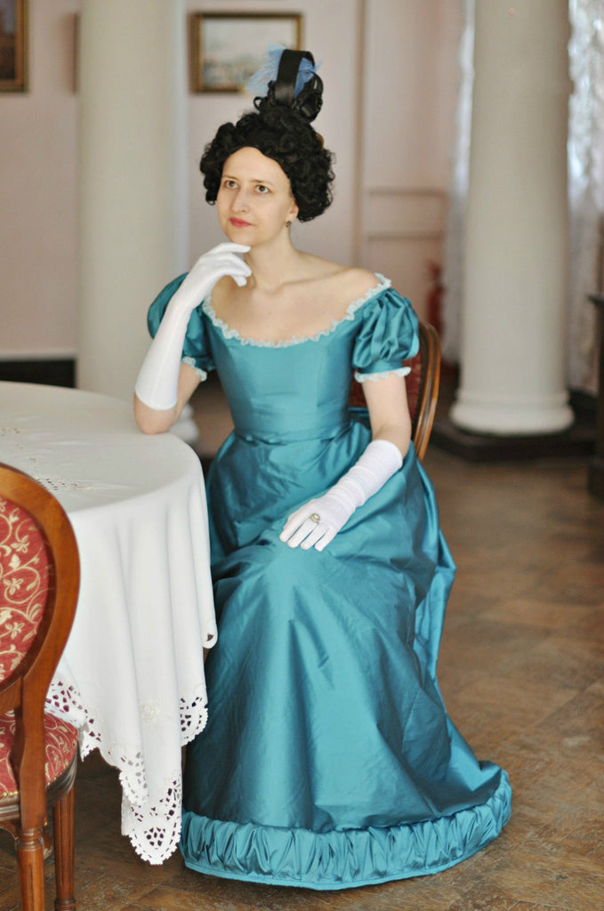 19th Century Biedermeier Costume Ballroom Dress Reenactment Costume ...