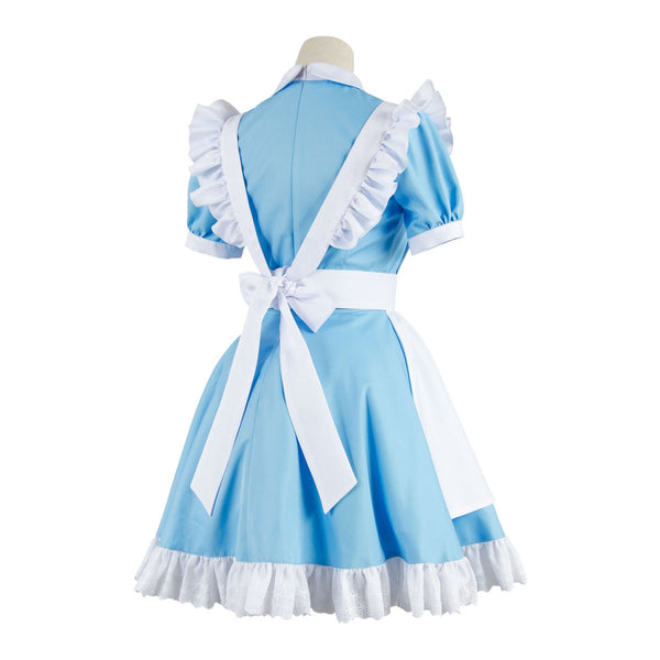 Alice In Wonderland Alice Blue Dress Cosplay Costume Plus Size – Cosplayrr