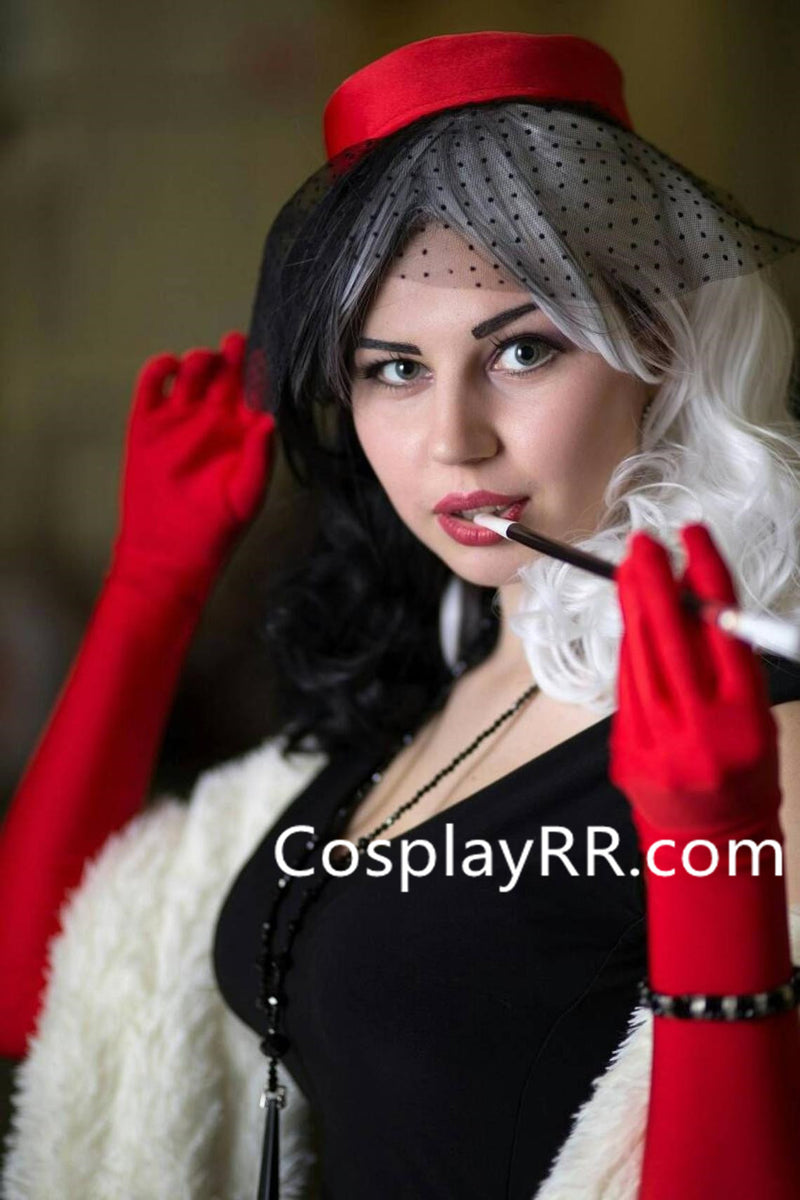 Cruella De Vil costume faux fur coat plus size – Cosplayrr