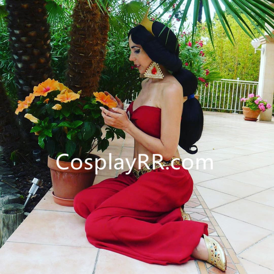 Princess Jasmine red outfit costume for adults – Cosplayrr