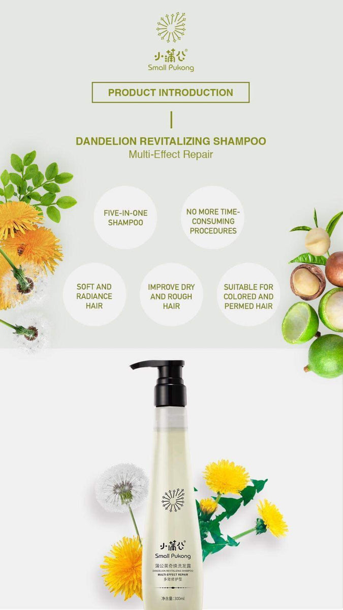 Small Pukong - Dandelion Revitalizing Shampoo Multi-Effect Shampoo ...