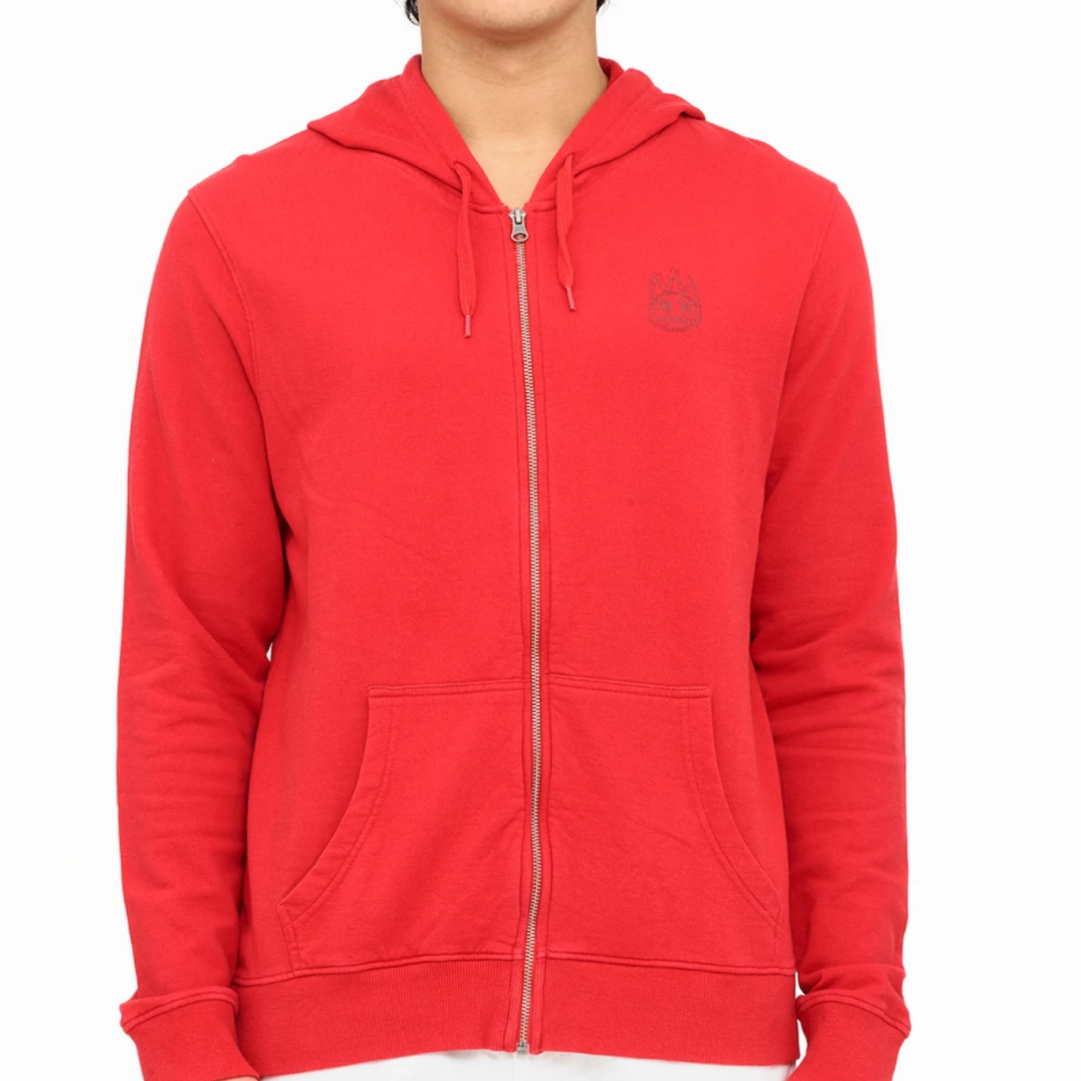French terry zip hoodie (scarlet) – Today's Man Shop
