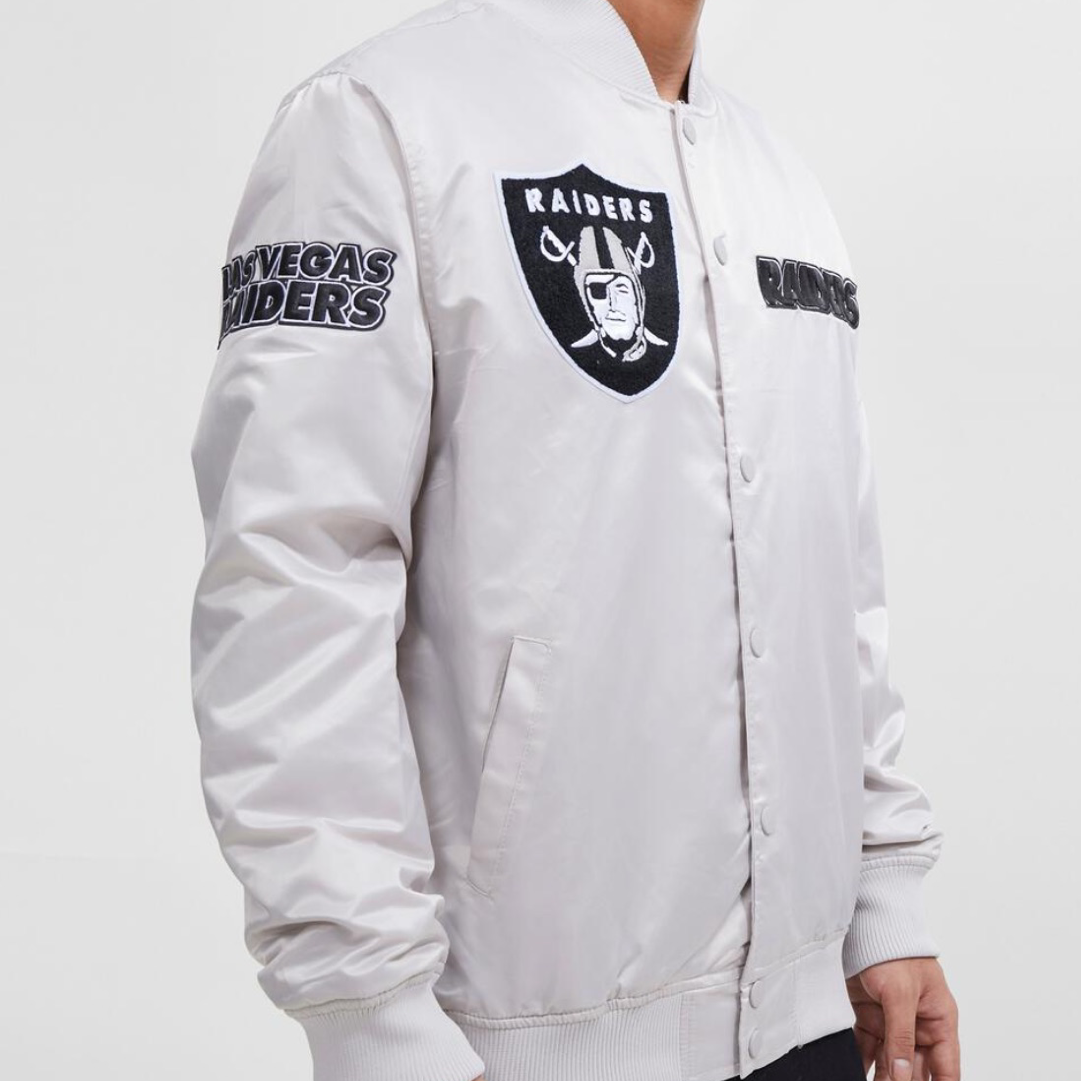 NFL LAS VEGAS RAIDERS REMIX VARSITY MEN´S JACKET (BLACK)