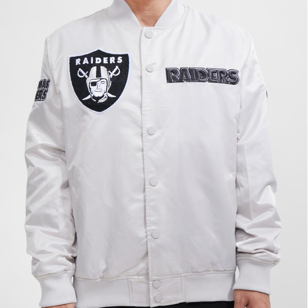 NFL LAS VEGAS RAIDERS REMIX VARSITY MEN´S JACKET (BLACK)