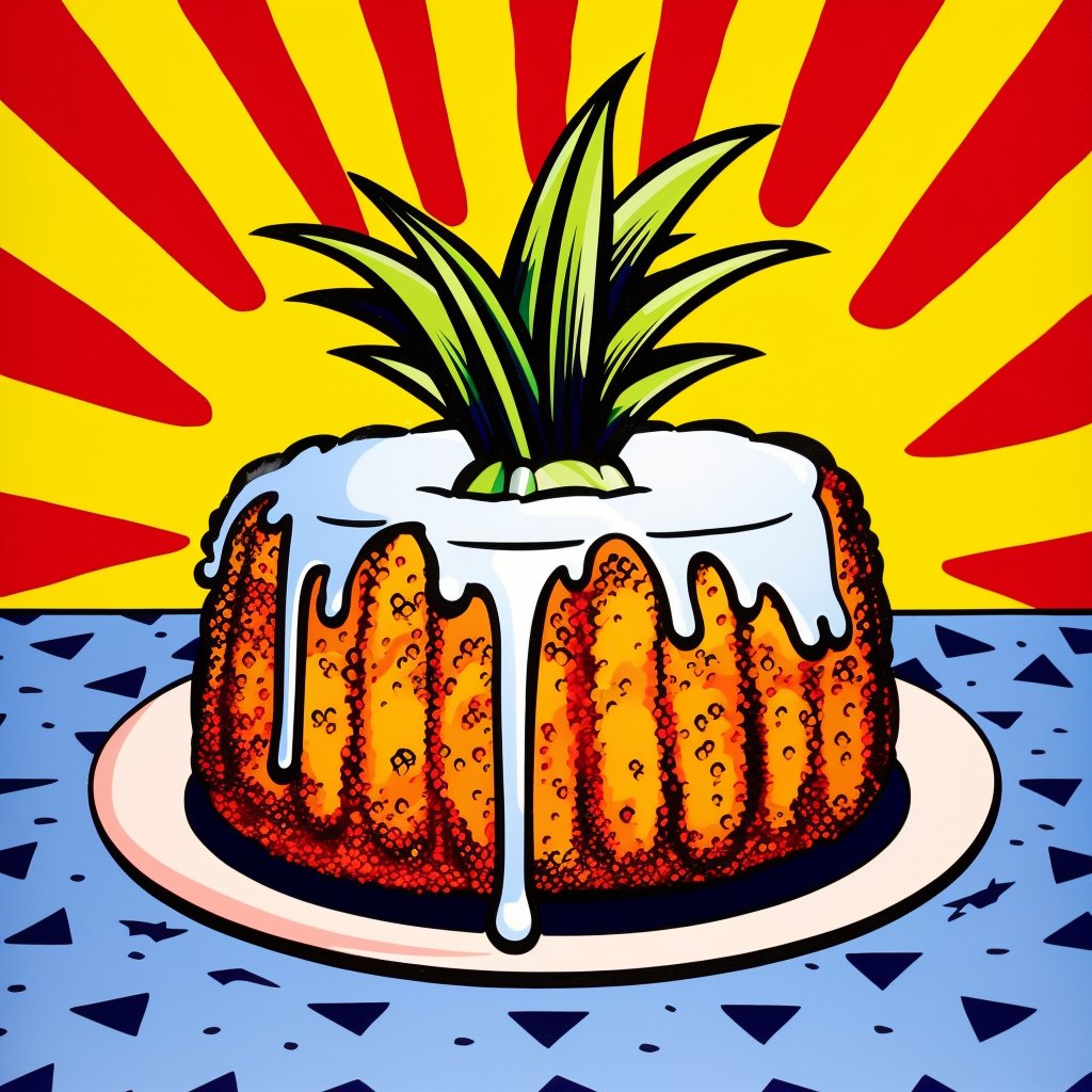 pineapple upside down cake pop art on crisbee.org