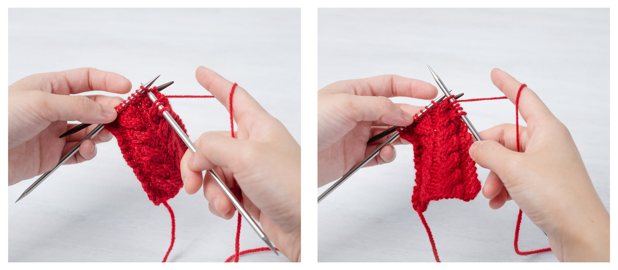 How to Knit the Cable Stitch Without a Cable Needle - KnotEnufKnitting