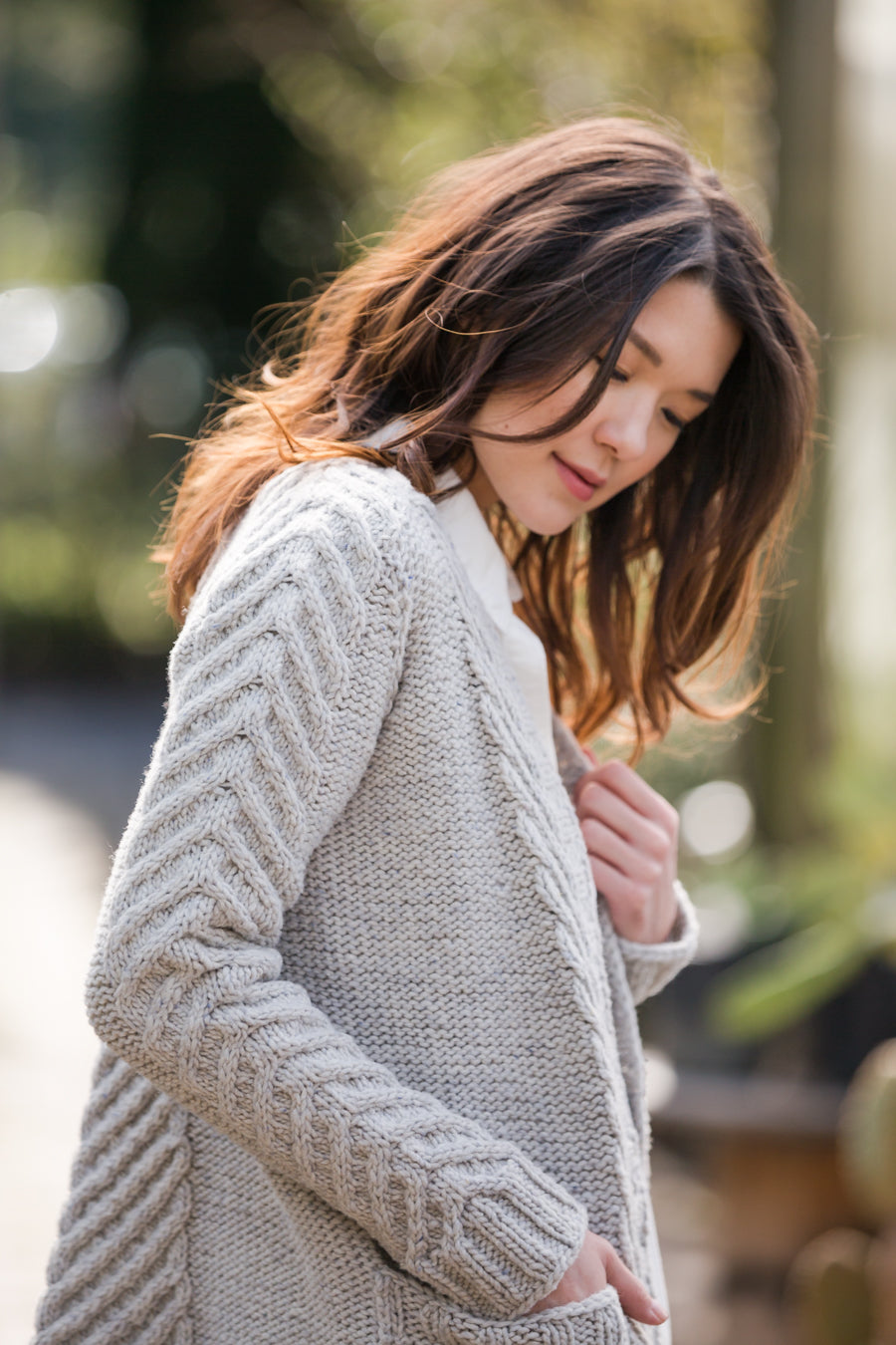 herlipto Classic Cable Knit Cardigan