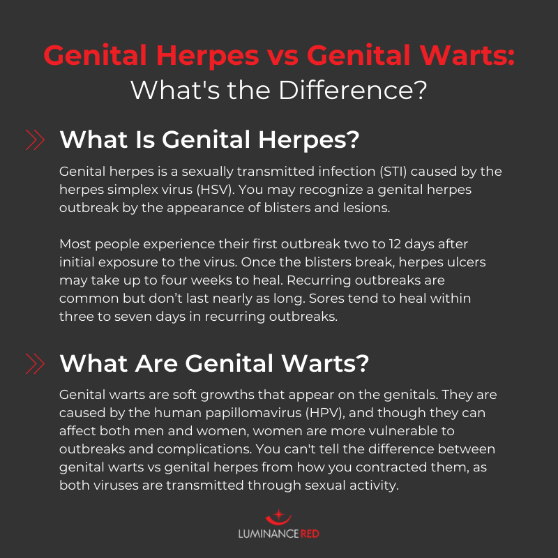 Genital Warts Vs Genital Herpes How To Spot The Difference – Luminance Red