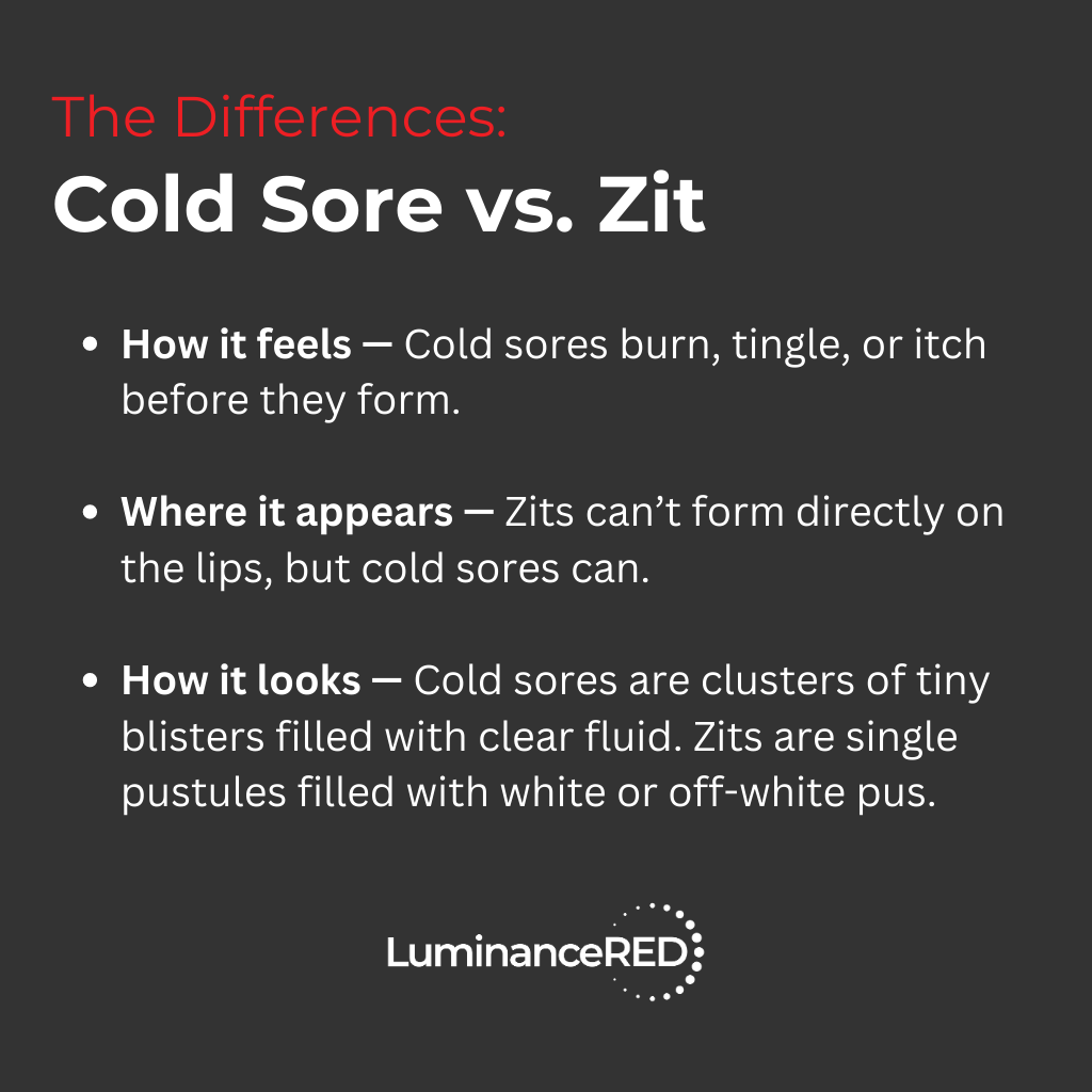 Infographic: Cold Sore vs. Zit: How to Tell the Difference and Heal Either