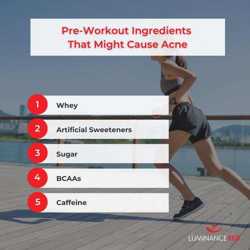 does pre workout cause acne