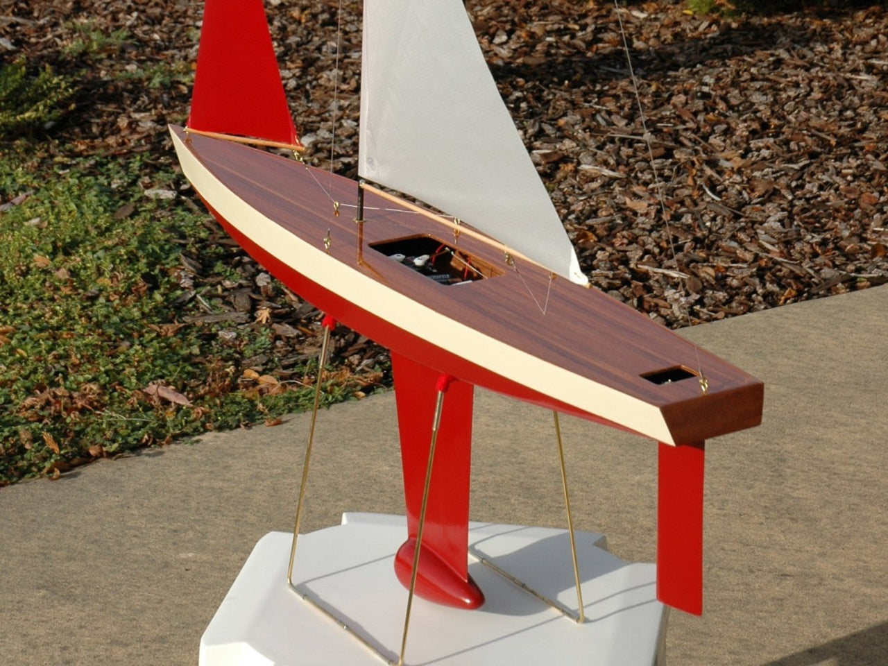 wooden rc boat