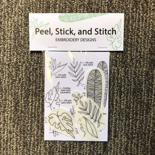 M Creative J Peel, Stick, and Stitch Hand Embroidery Patterns Winter  Botanical - Wet Paint Artists' Materials and Framing