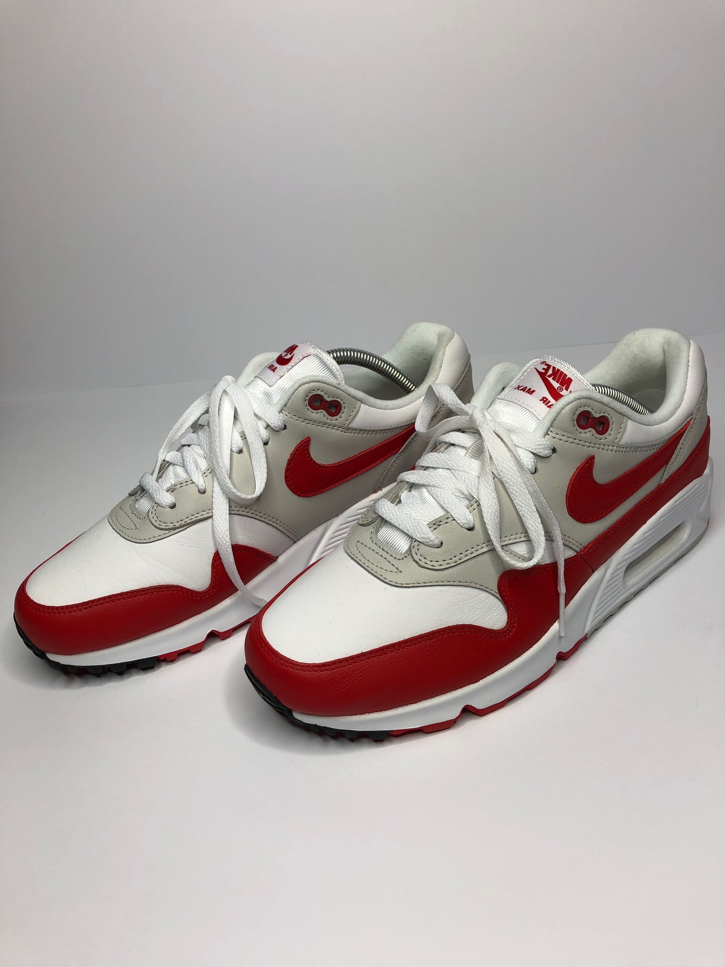 nike air max 9 white and red