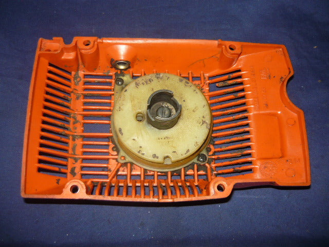 husqvarna 266xp chainsaw starter cover and pulley assembly