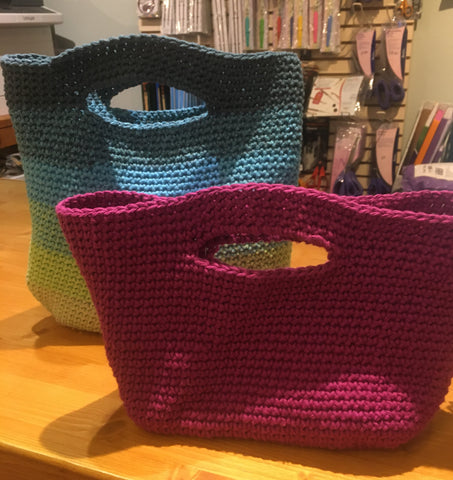 Two crochet bags