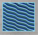 Bargello Throw in Seafoam