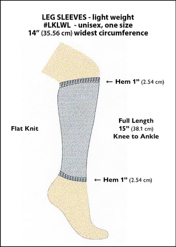 Lightweight leg sleeves sizing