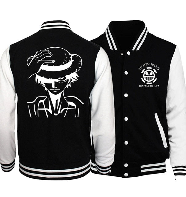 One Piece Luffy Letterman Jacket Nerd Kulture