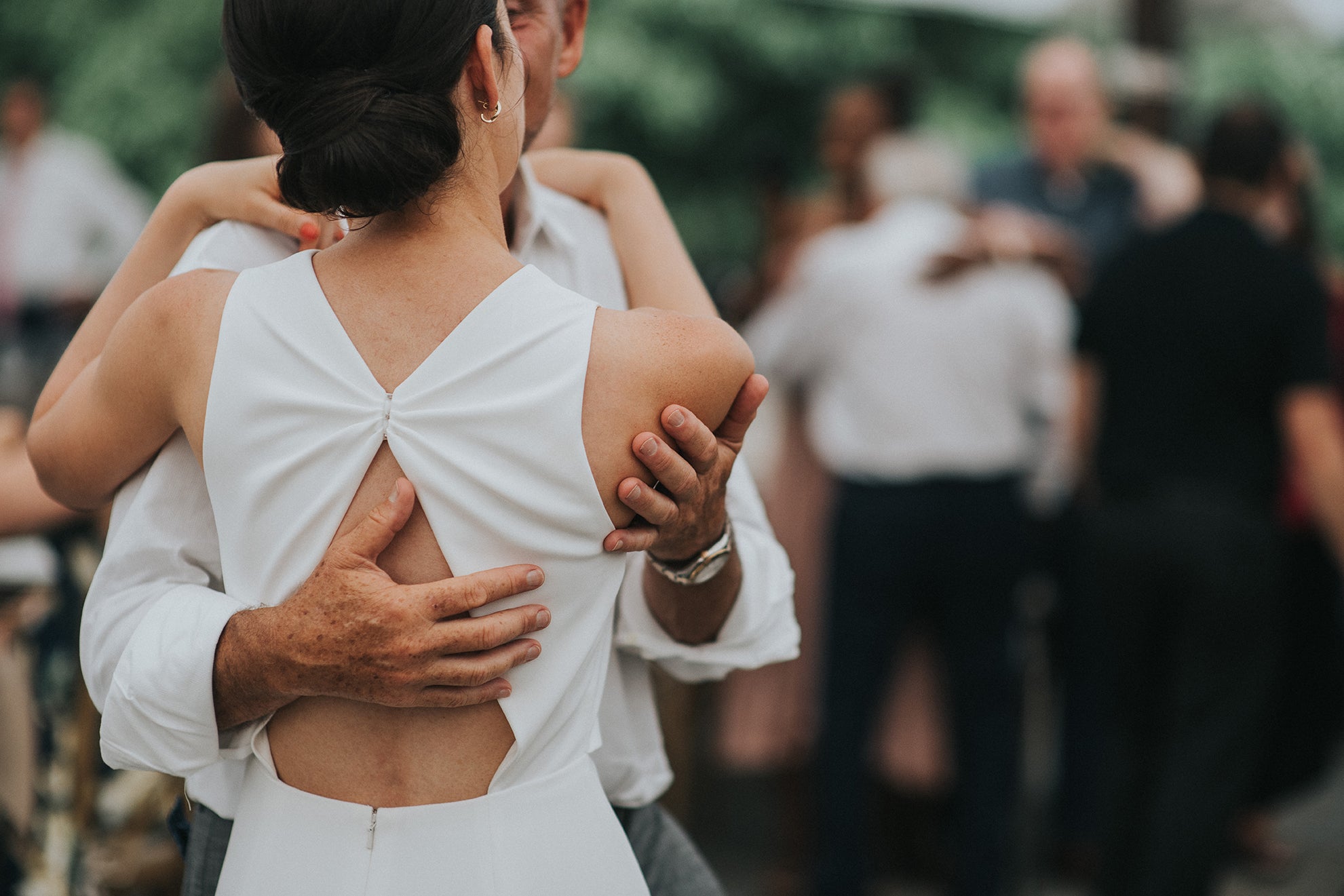 Bride and husband dancing some more