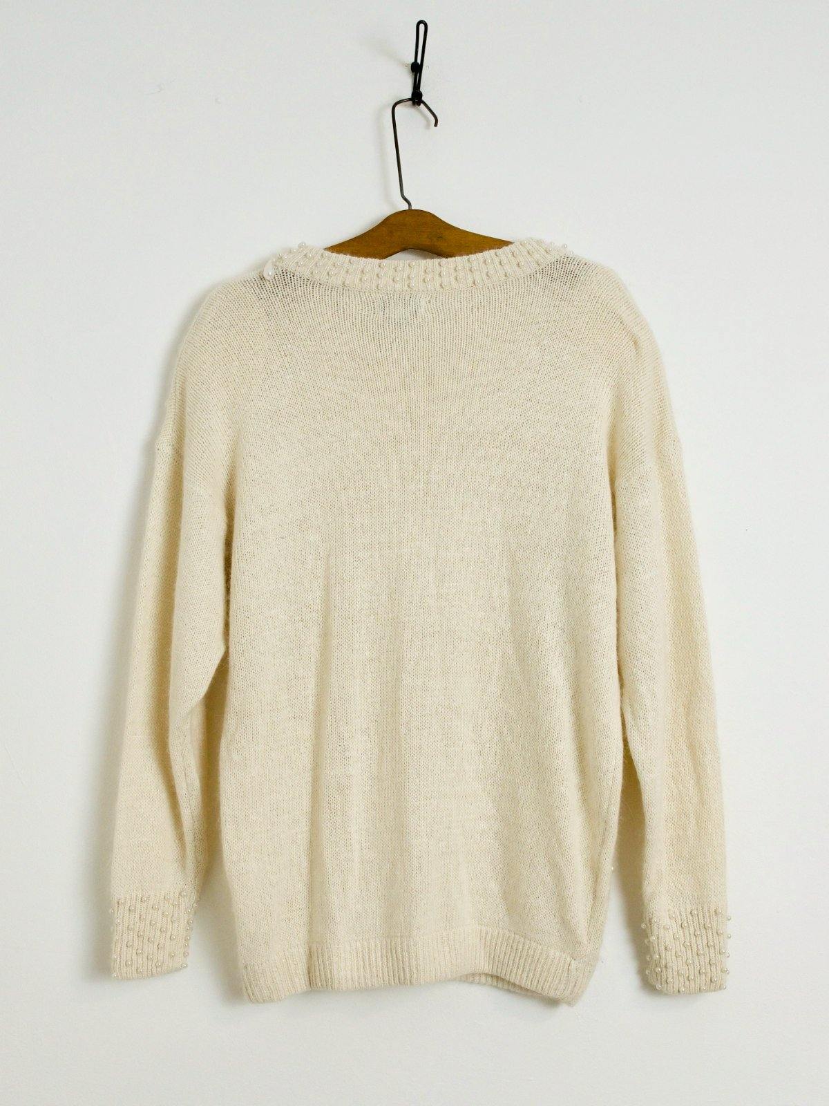Vintage Pearl Teardrop Sweater – therapi